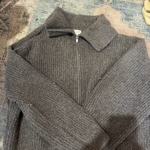 Universal Thread Men's Charcoal Zip-Up Sweater